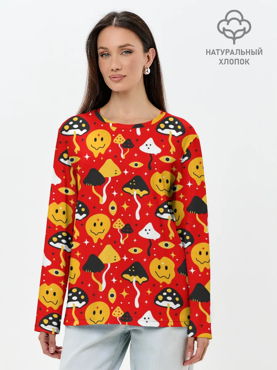 Лонгслив женский. Хлопок / Галюцинации