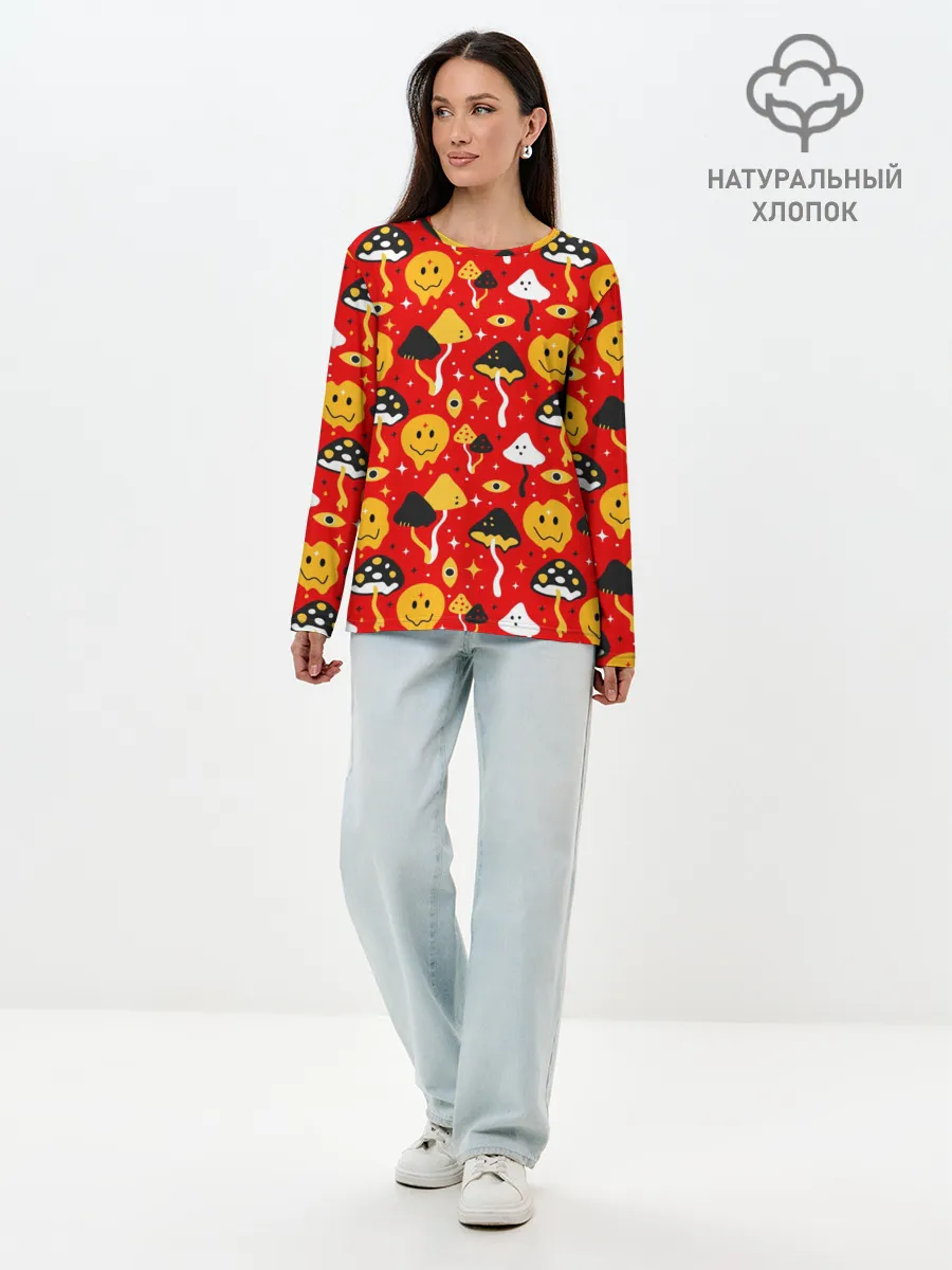 Лонгслив женский. Хлопок / Галюцинации