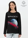 Лонгслив женский. Хлопок / Space X Zero gravity car