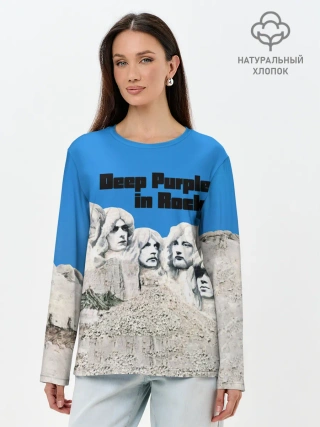 Лонгслив женский. Хлопок / Deep Purple in Rock