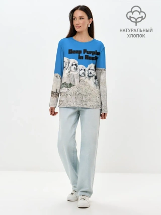 Лонгслив женский. Хлопок / Deep Purple in Rock