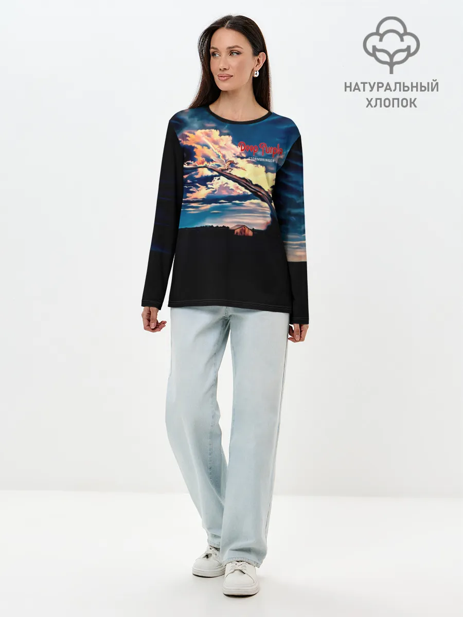 Лонгслив женский. Хлопок / Deep Purple - Stormbringer