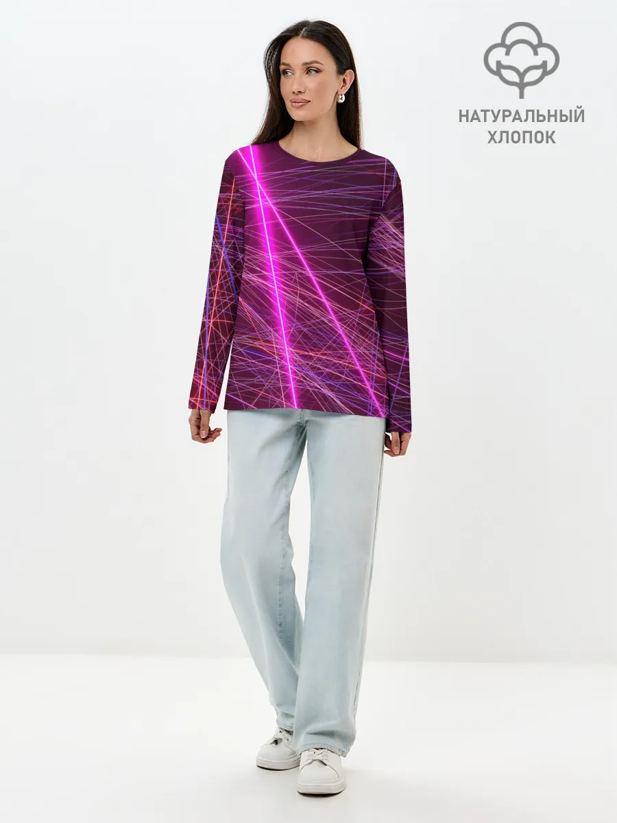 Лонгслив женский. Хлопок / ЛАЗЕРЫ | LASERS