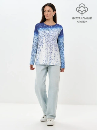 Лонгслив женский. Хлопок / После дождя