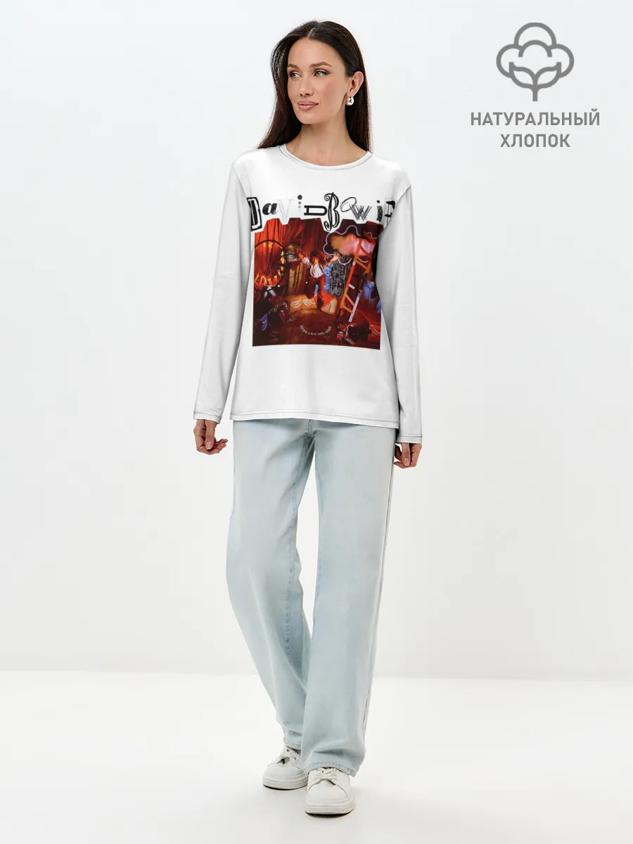 Лонгслив женский. Хлопок / Never Let Me Down - David Bowie