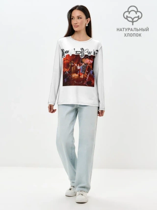 Лонгслив женский. Хлопок / Never Let Me Down - David Bowie