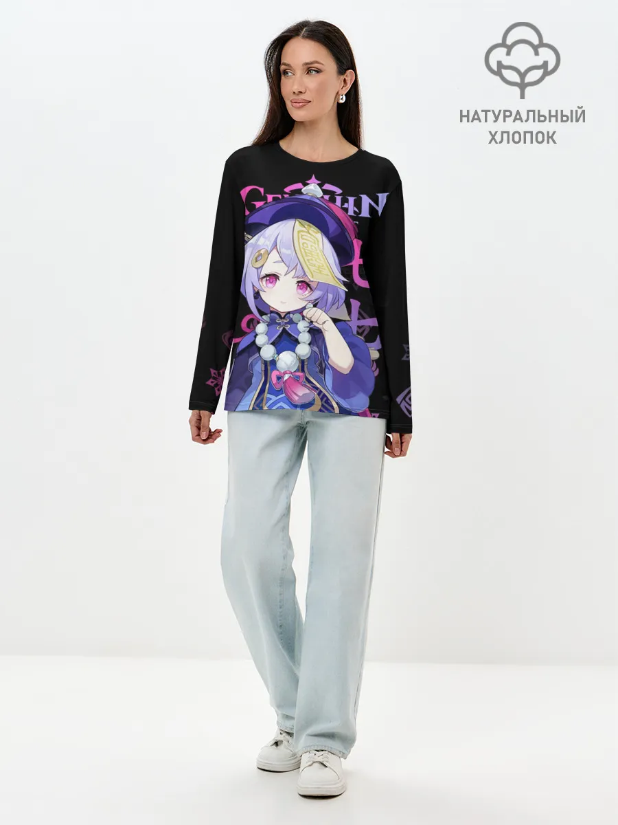 Лонгслив женский. Хлопок / Ци Ци, Genshin Impact