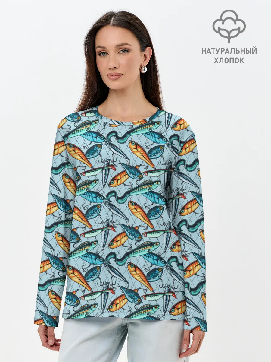 Лонгслив женский. Хлопок / Воблеры