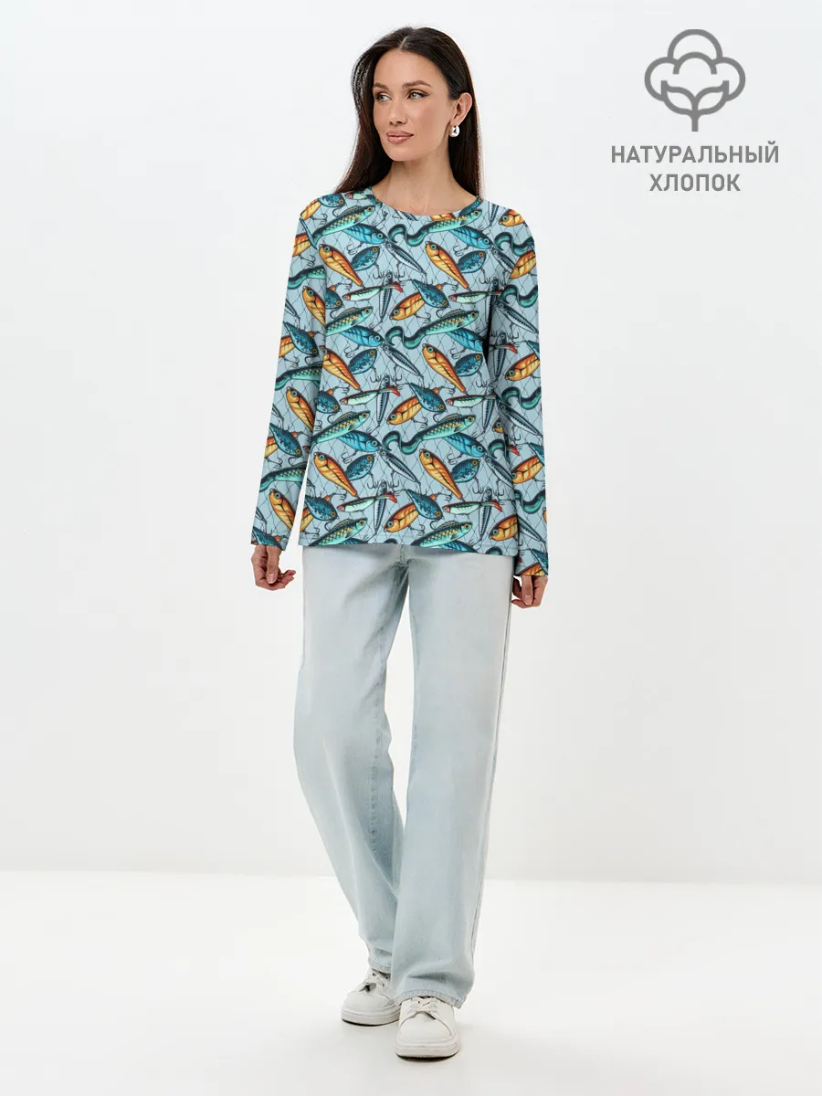 Лонгслив женский. Хлопок / Воблеры