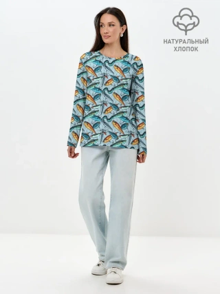 Лонгслив женский. Хлопок / Воблеры