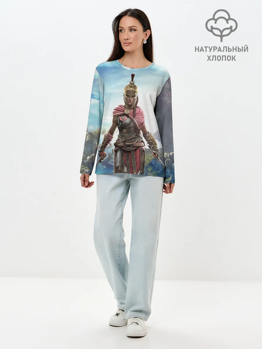 Лонгслив женский. Хлопок / Воинственная Кассандра