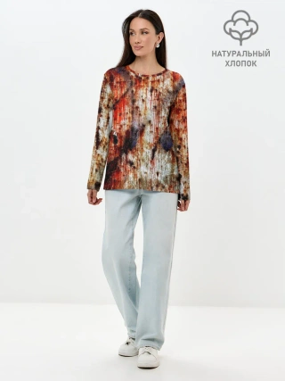 Лонгслив женский. Хлопок / Ой, где был я вчера