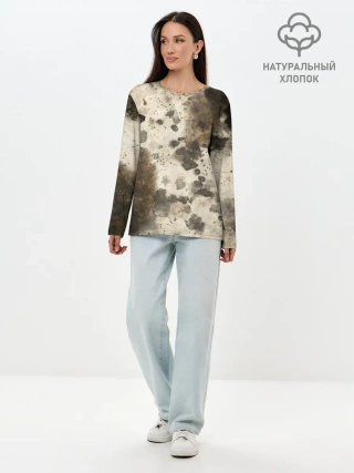 Лонгслив женский. Хлопок / Пятьдесят оттенков серого