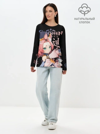 Лонгслив женский. Хлопок / Диона / Genshin Impact