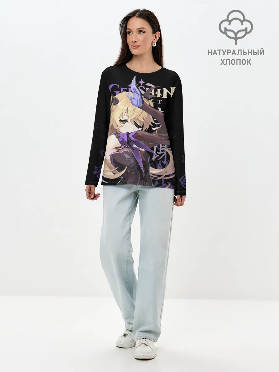 Лонгслив женский. Хлопок / Фишль / Genshin Impact