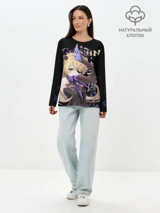 Лонгслив женский. Хлопок / Фишль / Genshin Impact