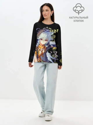 Лонгслив женский. Хлопок / Рэйзор / Genshin Impact