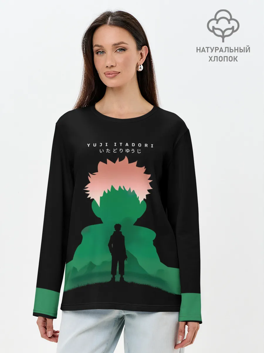 Лонгслив женский. Хлопок / Itadori Yuji Jujutsu Kaisen