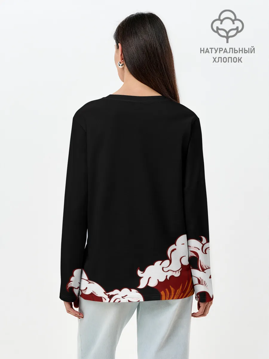 Лонгслив женский. Хлопок / Юдзи Итадори | Магическая битва
