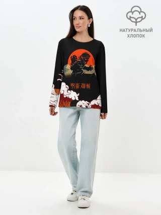 Лонгслив женский. Хлопок / Юдзи Итадори | Магическая битва
