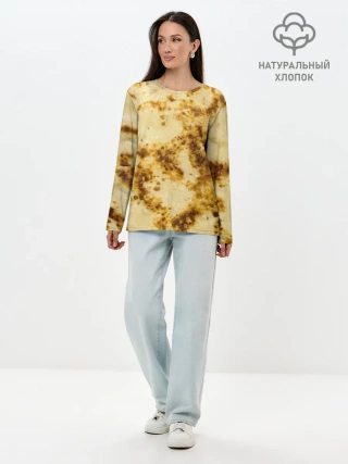 Лонгслив женский. Хлопок / Жареный блин