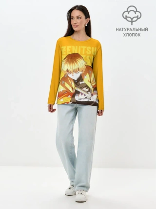 Лонгслив женский. Хлопок / Зеницу Агацума