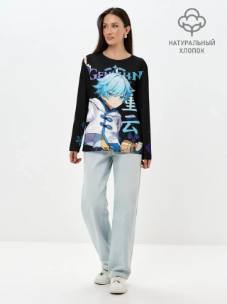 Лонгслив женский. Хлопок / Чжун Юнь / Genshin Impact