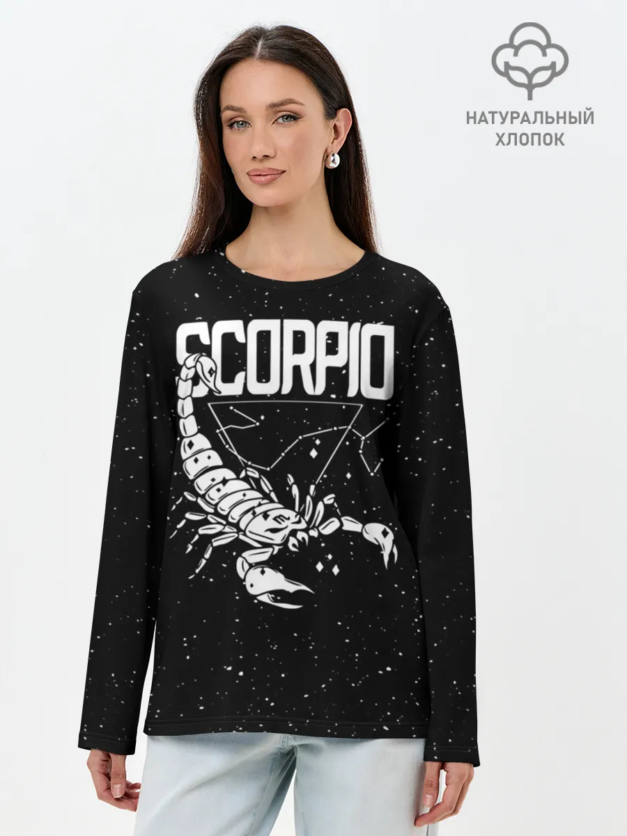 Лонгслив женский. Хлопок / Dark Scorpio