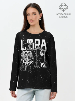 Лонгслив женский. Хлопок / Dark Libra