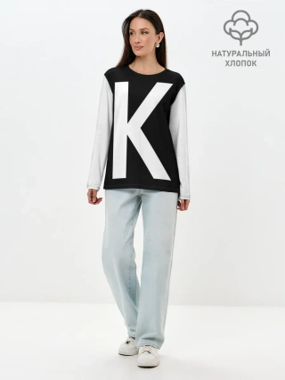 Лонгслив женский. Хлопок / Давай давай кальмар! Форма