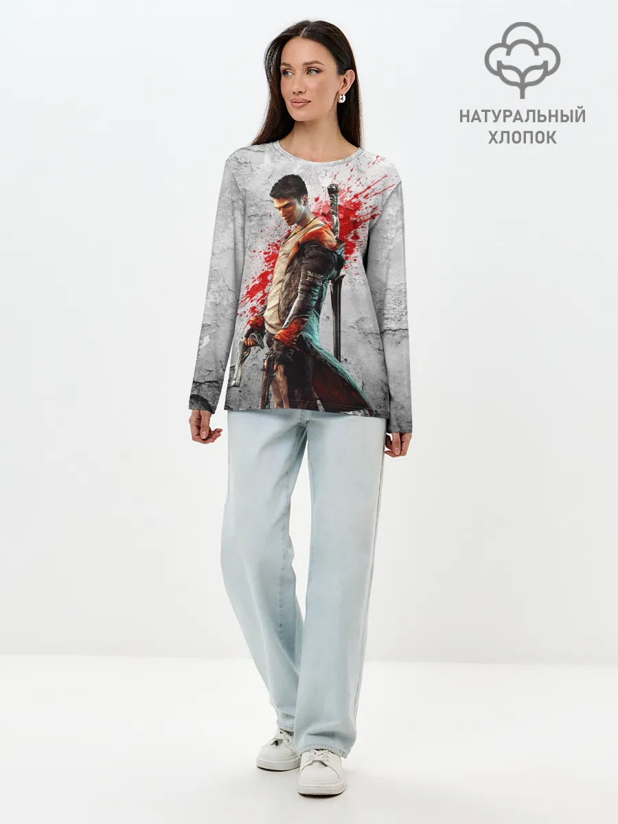 Лонгслив женский. Хлопок / White Dante