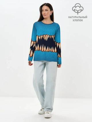 Лонгслив женский. Хлопок / Зубастая коллекция