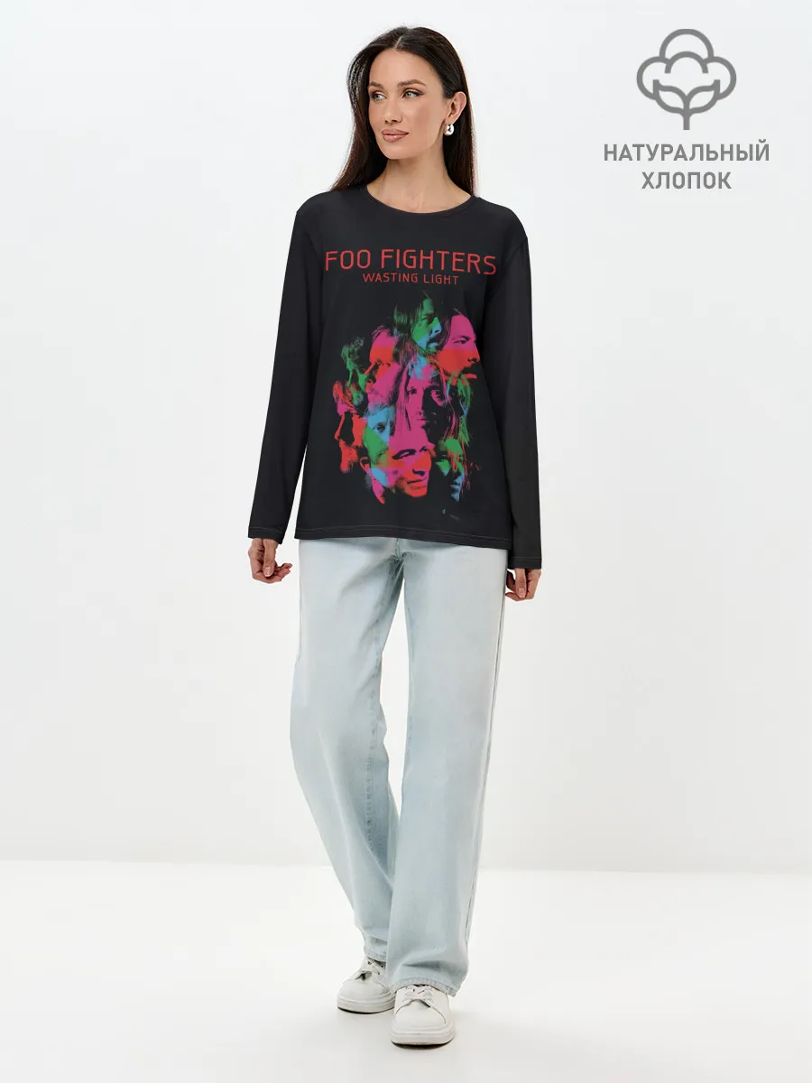 Лонгслив женский. Хлопок / Wasting Light - Foo Fighters