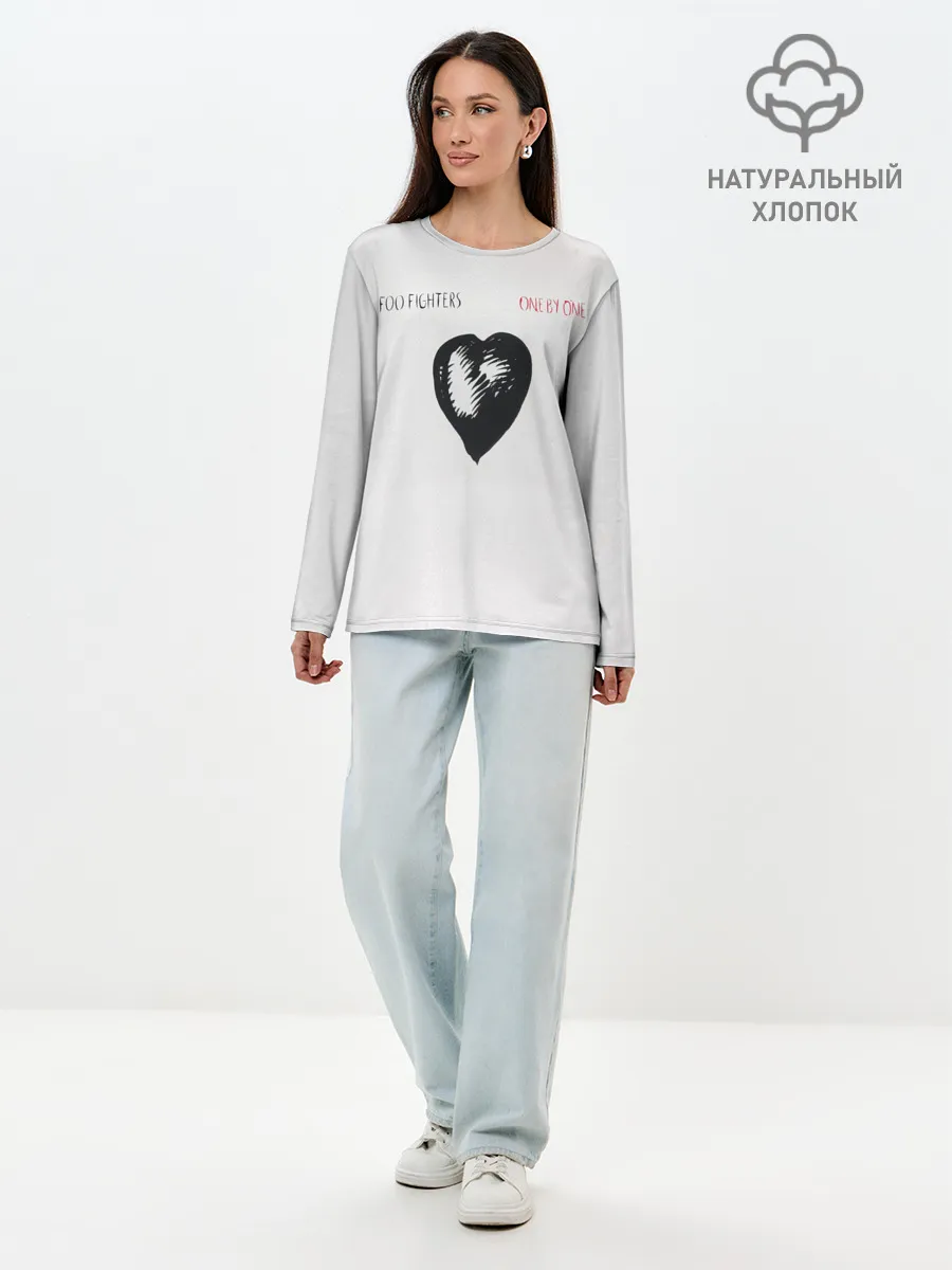 Лонгслив женский. Хлопок / One by One - Foo Fighters