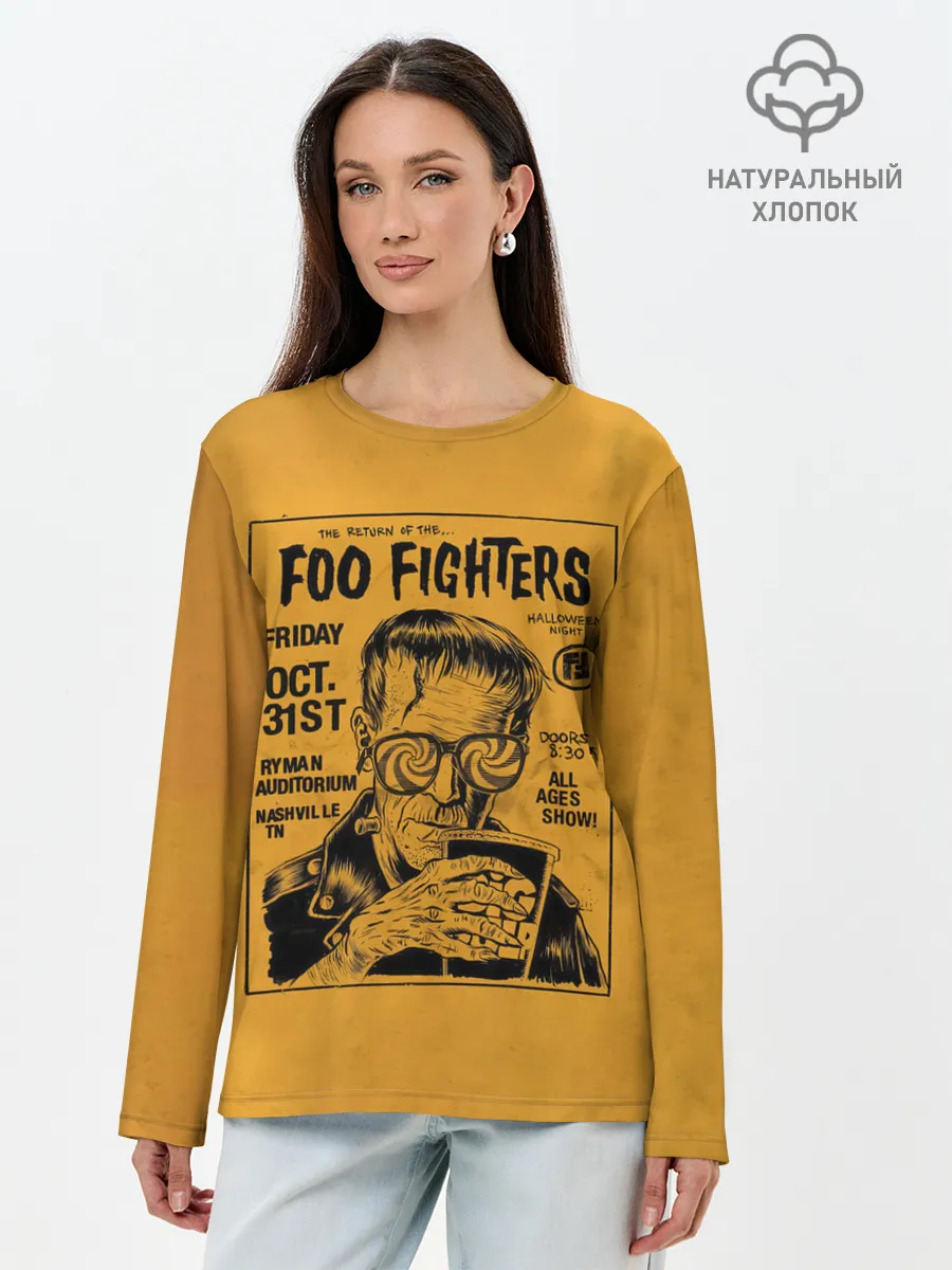 Лонгслив женский. Хлопок / THE RETURN OF THE... FOO FIGHTERS