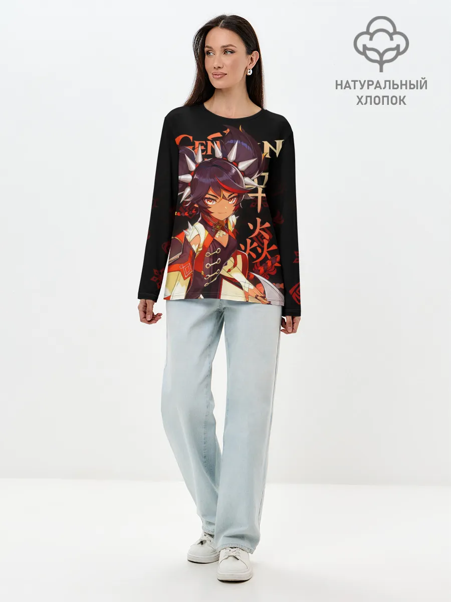 Лонгслив женский. Хлопок / Синь Янь / Genshin Impact