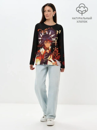 Лонгслив женский. Хлопок / Синь Янь / Genshin Impact