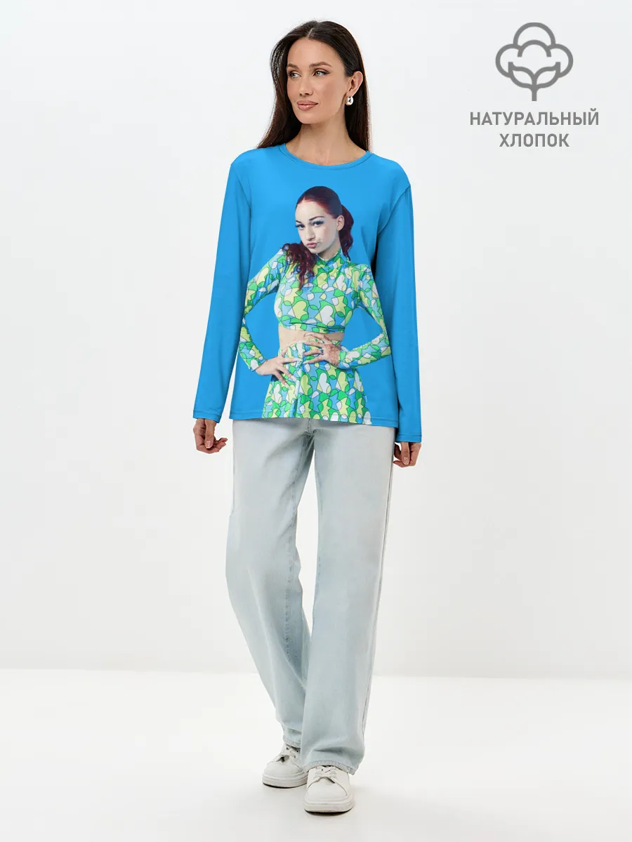 Лонгслив женский. Хлопок / Bhad babie blue