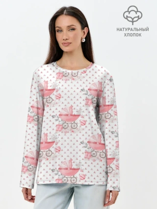 Лонгслив женский. Хлопок / Детская коляска