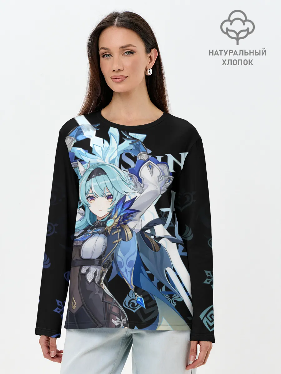 Лонгслив женский. Хлопок / Эола / Genshin Impact