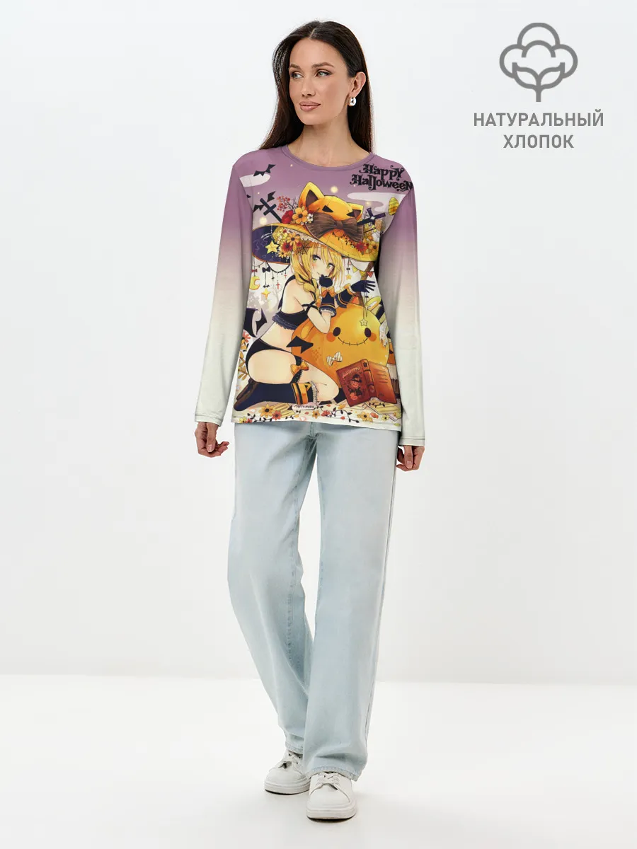 Лонгслив женский. Хлопок / Молодая ведьма