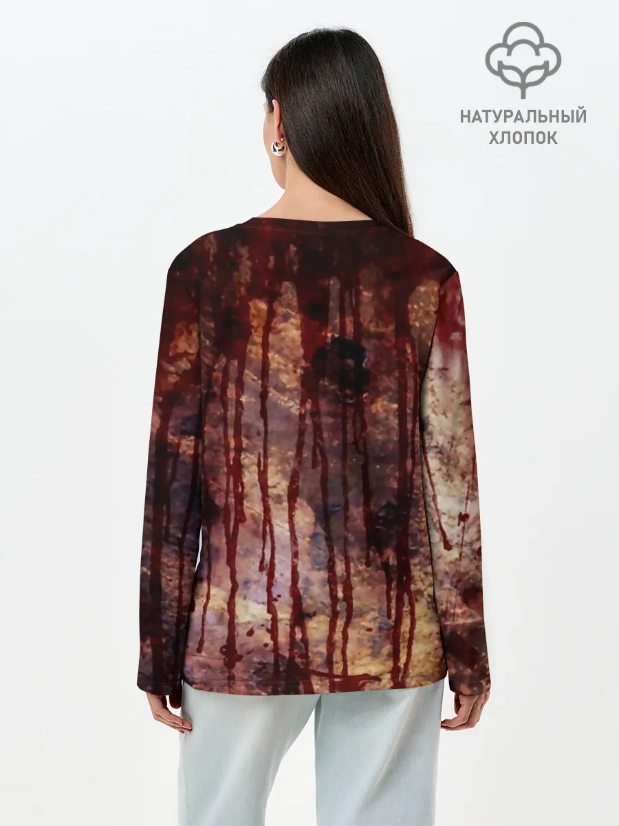 Лонгслив женский. Хлопок / Самый страшный клоун