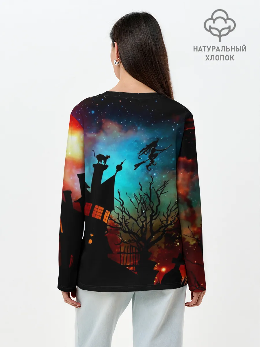 Лонгслив женский. Хлопок / Молодая колдунья