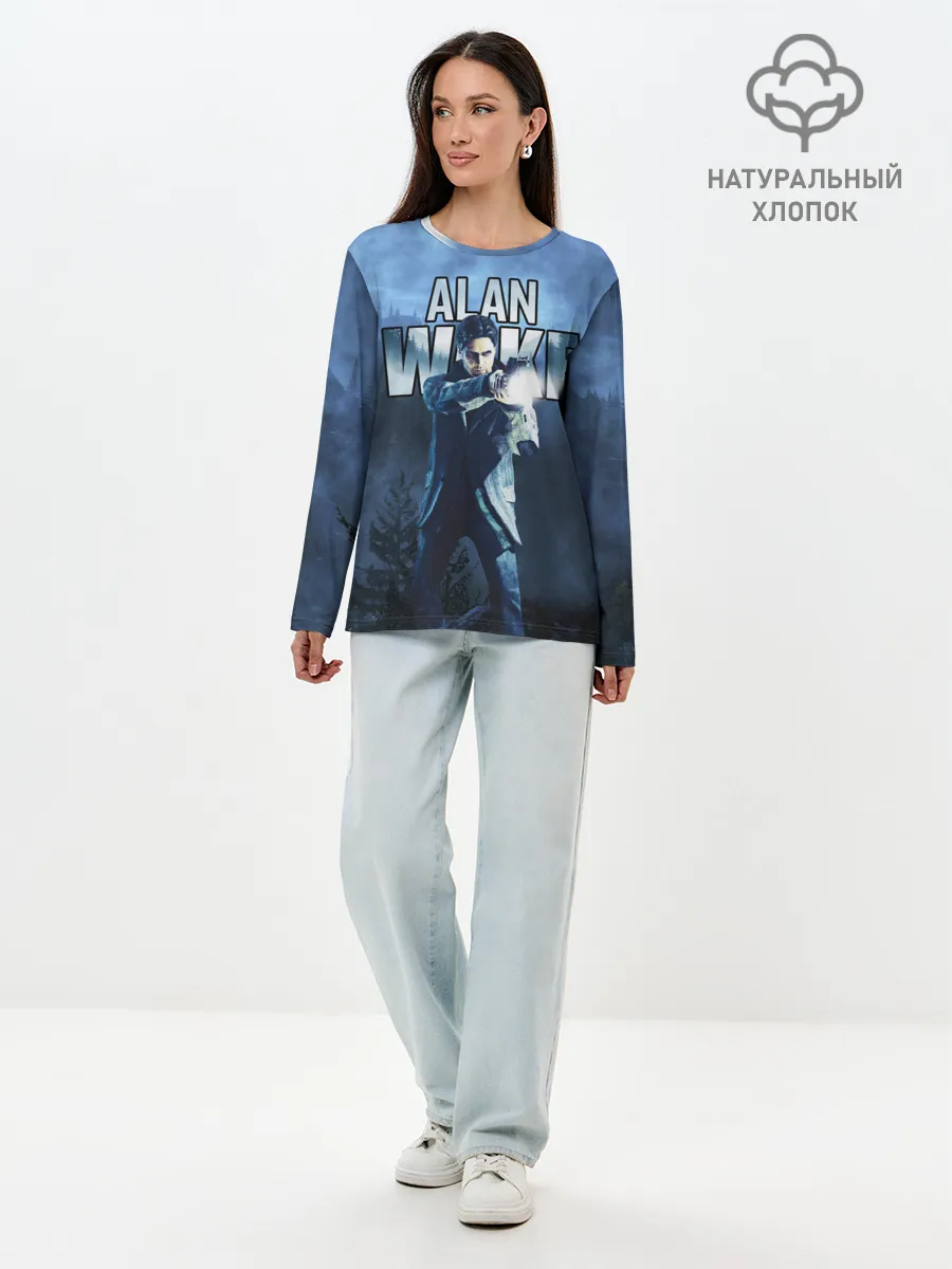 Лонгслив женский. Хлопок / Alan Wake / Алан Уэйк