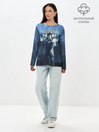 Лонгслив женский. Хлопок / Alan Wake / Алан Уэйк