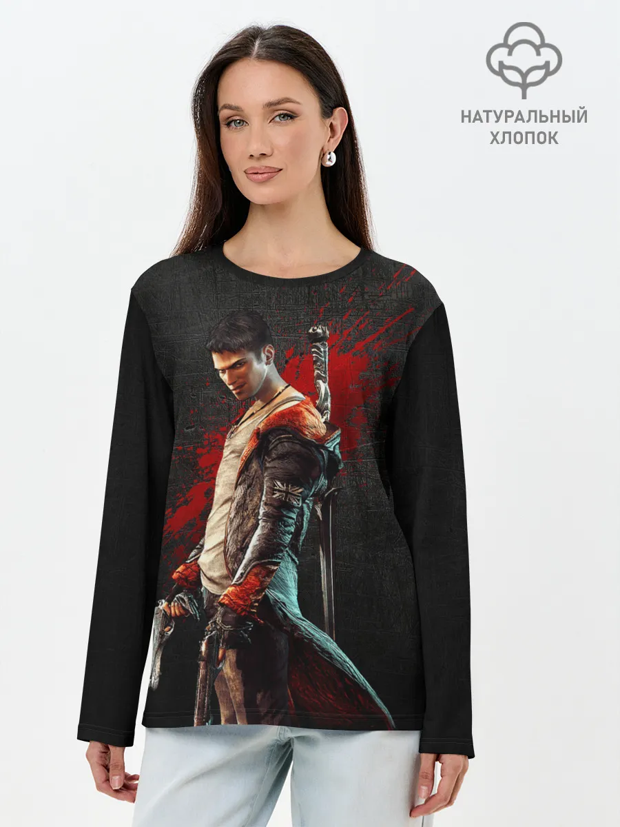 Лонгслив женский. Хлопок / Black Dante