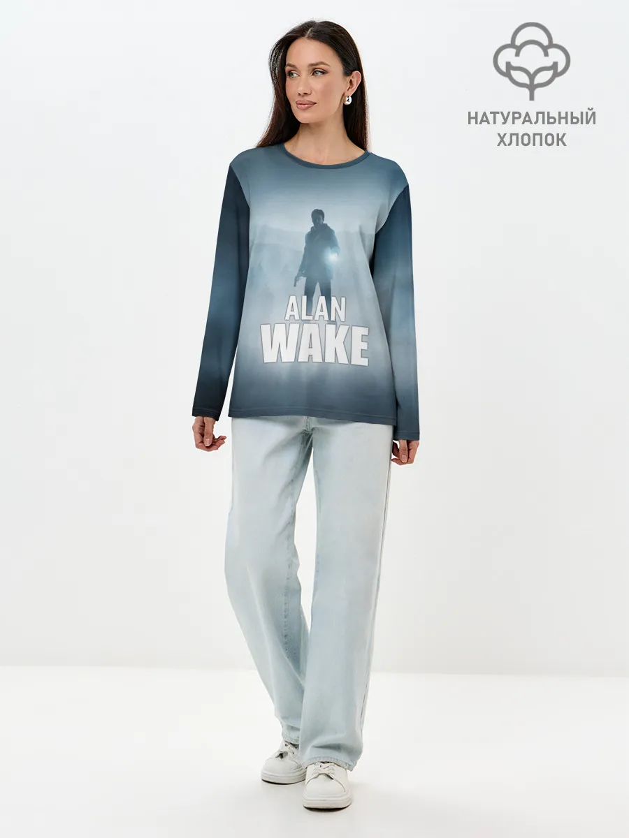 Лонгслив женский. Хлопок / Alan Wake Video Game Art
