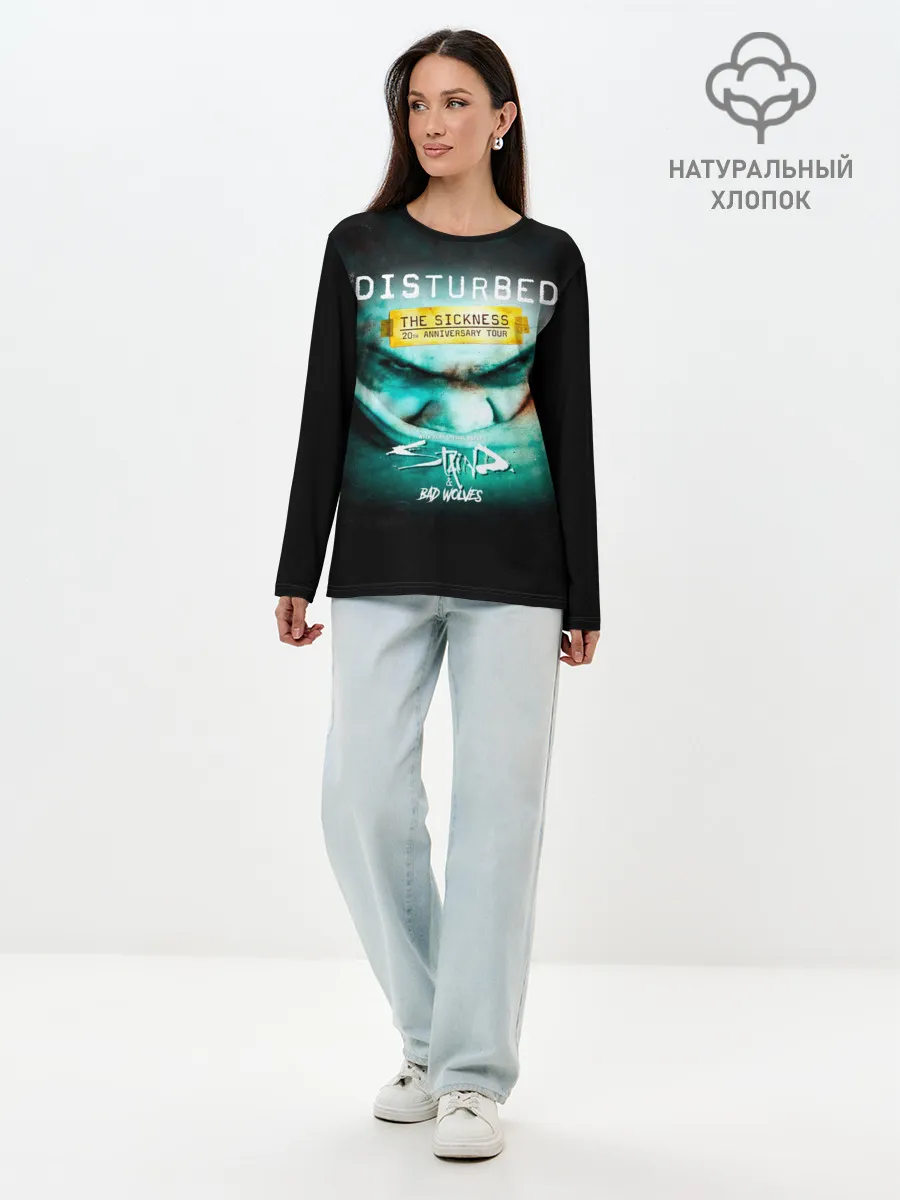 Лонгслив женский. Хлопок / The Sickness - Disturbed