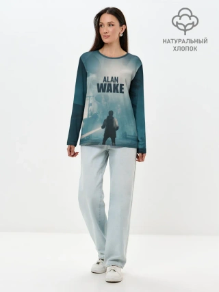 Лонгслив женский. Хлопок / Алан Уэйк арт