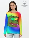 Лонгслив женский. Хлопок / Pepe rainbow